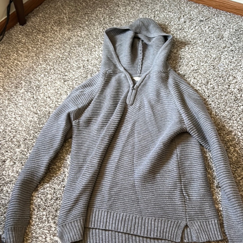 Grey cotton hoodie